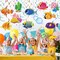 30 Pcs Tropical Fish Hanging Swirls Under The Sea Party Decorations Ceiling Decor Ocean Themed Mermaid Creatures Beach Party Supplies Under The Sea Decor